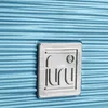 A close-up of a blue planter with a silver logo. Anteprima dell’immagine prodotto