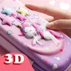 3D Schulmäppchen Einhorn Lila für Kinder KP37076 Produktbild-Vorschau 2