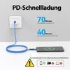 USB-C zu USB-C Kabel 480mbps 60W mit Metall Stecker - Blau Produktbild-Vorschau 4