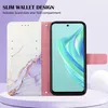 Infinix Hot 20 Play Hülle, Marmor Motiv Kunstleder Tasche Produktbild-Vorschau 4