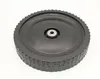 A black wheel with a bearing in the center, isolated on a white background. Produktbild-Vorschau