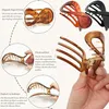 6 Stück Groß Haarspangen Damen Flache Haarklammer Claw Clip Produktbild-Vorschau 3