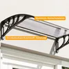 Outsunny Haustürvordach - Transparent - Schwarz - L100 x Produktbild-Vorschau 13