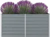 vidaXL Hochbeet 160 x 80 x 77 cm Verzinkter Stahl Grau Produktbild-Vorschau 2