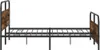 vidaXL Metallbett ohne Matratze Räuchereiche 180x200 cm Produktbild-Vorschau 6