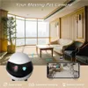 A living room with a pet camera robot and a smartphone showing its view. Anteprima dell’immagine prodotto
