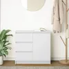 vidaXL Credenza con cassetto Bianco 71x35x65 cm Materiale a Anteprima dell’immagine prodotto 3