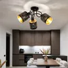 Deckenleuchte, Nachbildung Stanzungen, schwarz-gold, 40 cm, Produktbild-Vorschau 2