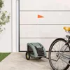 vidaXL Príves na bicykel Psy Šedá látka Oxford a žehlička Náhľad obrázku produktu 2