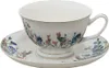 Clayre & Eef Tasse mit Untertasse 250 ml Blau Weiß Produktbild-Vorschau 1