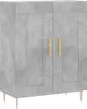 vidaXL Příborník betonový šedý 69,5x34x90 cm odvozený Náhled obrázku produktu 2
