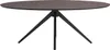 Homestyle4u Esstisch Oval Schwarz Braun Esszimmertisch Produktbild-Vorschau 6