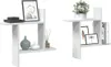 vidaXL Étagères murales 2 pcs. Blanc 50x12x50 cm Bois Voir les images du produit 4