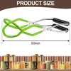 A product shot of jar tongs with a size indicator, and a background of various jars of preserved food. Produktbild-Vorschau