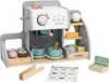 A wooden toy coffee and ice cream bar with accessories. Anteprima dell’immagine prodotto