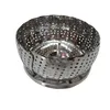 A stainless steel steamer basket is shown against a white background. Produktbild-Vorschau