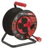 Venkovní prodlužovací kabel na bubnu 25 m / 4 zás. / černý / guma-neopren / 230V / 2,5 mm2 Produktbild-Vorschau
