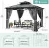 YITAHOME Pavillon 3x3 m, Winterfest Gazebo, Festem Dach, Produktbild-Vorschau 2