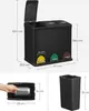 SONGMICS Systém třídění odpadu, kovový, 3 x 8 litrů, Náhled obrázku produktu 7