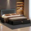 UnboxG Polsterbett 160x200cm, Doppelbett mit Led, Produktbild-Vorschau 1