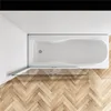 Badewannenfaltwand 120x140cm Badewannenaufsatz Dusche Produktbild-Vorschau 3