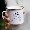 Nö Emaille Tasse Einfach Nein Lustig Katze unhöflich Spruch Produktbild-Vorschau 4
