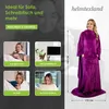 heimtexland ® Ärmeldecke TV Kuscheldecke mit Ärmeln Taschen Produktbild-Vorschau 4