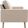 vidaXL 2-Sitzer-Sofa Creme Stoff Produktbild-Vorschau 4