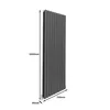 Panelový radiátor antracitovo sivý 1600 mm x 700 mm Náhľad obrázku produktu 8