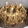Deckenleuchte Hängeleuchte rund transparent silber Glas Produktbild-Vorschau 2