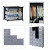 Kleiderschrank Garderobe Regalsystem mit Türen PP Produktbild-Vorschau 5