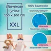 Strandtuch XXL aus Baumwolle, 100x200 cm, blau mit Produktbild-Vorschau 2