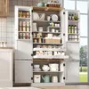 Hoge kast, wit, met bewegingssensor, verstelbare planken, Productafbeelding-voorbeeld 1