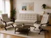 ANMIL SET Schlafsofa OLIO mit 2 Sesseln in Beige Stoff Produktbild-Vorschau 2