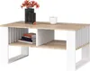 Couchtisch ROCKFORD Sonoma Eiche 92 cm mit weißem Fußrahmen Produktbild-Vorschau 1