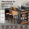 Isola da cucina Flieks con illuminazione a LED e presa di Anteprima dell’immagine prodotto 8