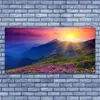 Glasbilder 140x70 Wandbild Druck auf Glas Gebirge Blumen Produktbild-Vorschau 2