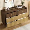 Kommode Sideboard - 120x40x81 cm, Dunkelbraun und Hell - 6 Produktbild-Vorschau 9