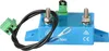 A blue electrical component with green connectors and black wires is shown against a white background. Podgląd zdjęcia produktu