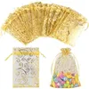 100 goldene Organzabeutel, 10 x 15 cm, Produktbild-Vorschau 1