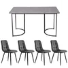 A dining table and four chairs are displayed against a white background. Podgląd zdjęcia produktu