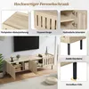 Merax Meuble TV minimaliste avec 3 portes et 4 Voir les images du produit 6