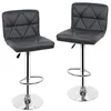 Lot de 2 tabourets de bar avec dossier en similicuir, Voir les images du produit 1