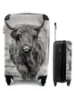 MuchoWow® Koffer Handgepäck Trolley Rollkoffer Kleine Produktbild-Vorschau 1
