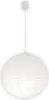 A white paper lantern hanging from a white cord against a white background. Produktbild-Vorschau