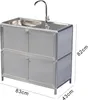 Spüle mit Abtropfläche und Unterschrank für Outdoorküche Produktbild-Vorschau 5