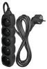 Prodlužovací kabel 3 m / 5 zásuvek / černý / PVC / 1 mm2 Náhľad obrázku produktu