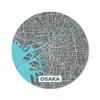 MuchoWow® Mauspad Mousepad Osaka - Blau - Karte - Stadtplan Produktbild-Vorschau 1