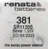 Renata Batterie SR1120S Silberoxyd Knopfzelle 1,55 V für Produktbild-Vorschau 2