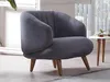 Sessel - Bouclé-Stoff - Anthrazit - JANINA Produktbild-Vorschau 2